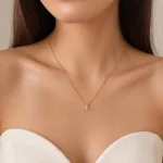 گردنبند حرف L استیل