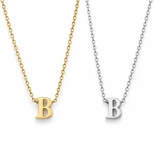 گردنبند حرف B استیل