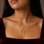 گردنبند استیل روبان پیچشی