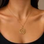 گردنبند زنانه طرح مارپیچ