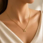 گردنبند حرف H استیل