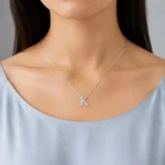 گردنبند حرف K استیل