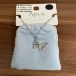 گردنبند پروانه نقره‌ای APEX
