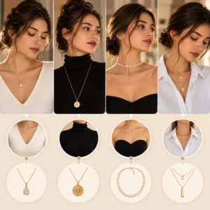 گردنبند مناسب یقه لباس